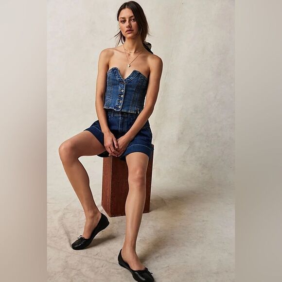 Free People Top Secret Trouser Shorts **26** - Picture 4 of 7